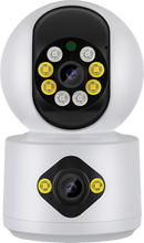 Cargar imagen en el visor de la galería, Cámara de Seguridad para uso Doméstico. Visión Panorámica, Doble Lente Múltiples vistas