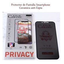 Cargar imagen en el visor de la galería, Lamina Protectora de Pantalla Celular de Cerámica anti Espía