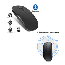 Cargar imagen en el visor de la galería, Mouse Recargable Inalámbrico Óptico Usb Bluetooth