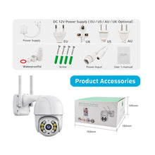 Cargar imagen en el visor de la galería, Cámara de Seguridad Exterior / Interior Visión Panorámica, Doble Lente Múltiples vistas