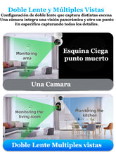 Cargar imagen en el visor de la galería, Cámara de Seguridad para uso Doméstico. Visión Panorámica, Doble Lente Múltiples vistas
