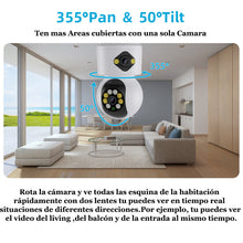 Cargar imagen en el visor de la galería, Pack de 2, 3, 4 , 5 y 6 Cámaras de Seguridad para uso Doméstico. Visión Panorámica, Doble Lente Múltiples vistas