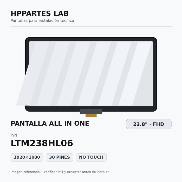 Pantalla All in One 23.8 pulgadas FHD 30 pines LTM238HL06 - HPPARTES LAB