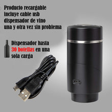 Cargar imagen en el visor de la galería, Decantador Y Aireador De Vino Bateria Recargable