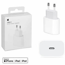 Cargar imagen en el visor de la galería, Cargador Adaptador Tipo C iPhone 11 12 Pro Carga Rápida 20w+ cable C 1 Mtr.