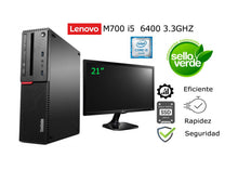 Cargar imagen en el visor de la galería, LENOVO M700 INTEL i5 SSD 240 / 500G 8 RAM Monitor 21 Reacondicinado