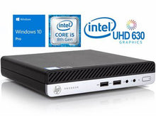 Cargar imagen en el visor de la galería, ProDesk 400 G3 Mini (i5-8500T, 8GB RAM, 240GB NVMe, 500GB HDD, Win10 Pro) Monitor 24" REACONDICIONADO