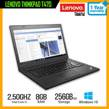 Cargar imagen en el visor de la galería, LAPTOP LENOVO THINKPAD L470 14" I5-7200U (20J5A00SCL) / SSD 256GB / 8GB RAM