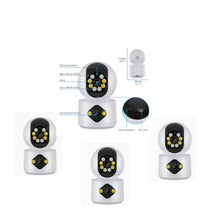 Cargar imagen en el visor de la galería, Pack de 2, 3, 4 , 5 y 6 Cámaras de Seguridad para uso Doméstico. Visión Panorámica, Doble Lente Múltiples vistas
