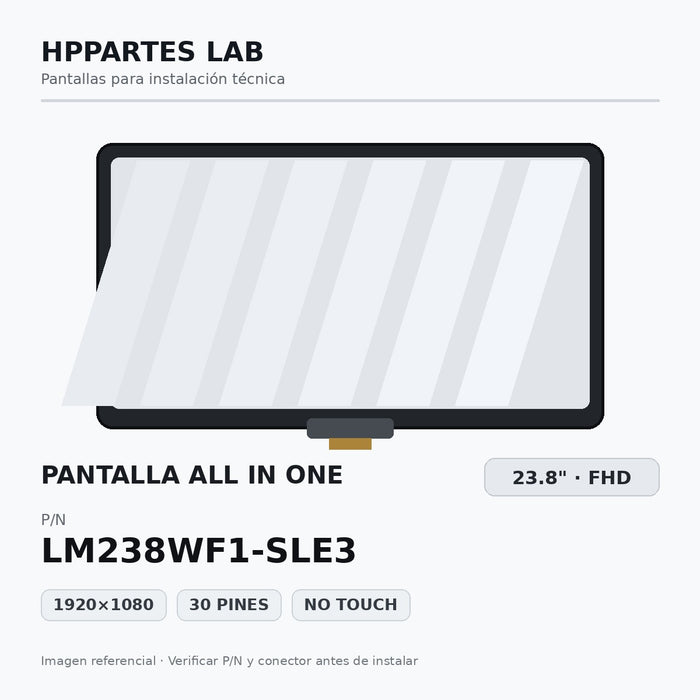Pantalla All in One 23.8 pulgadas FHD 30 pines LM238WF1-SLE3 - HPPARTES LAB