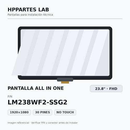 Pantalla All in One 23.8 pulgadas FHD 30 pines LM238WF2-SSG2 - HPPARTES LAB