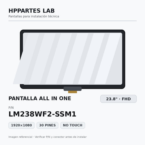 Pantalla All in One 23.8 pulgadas FHD 30 pines LM238WF2-SSM1 - HPPARTES LAB