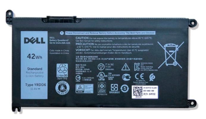 BATERIA DELL YRDD6 3C Batería Latitud Original 42wh Negro