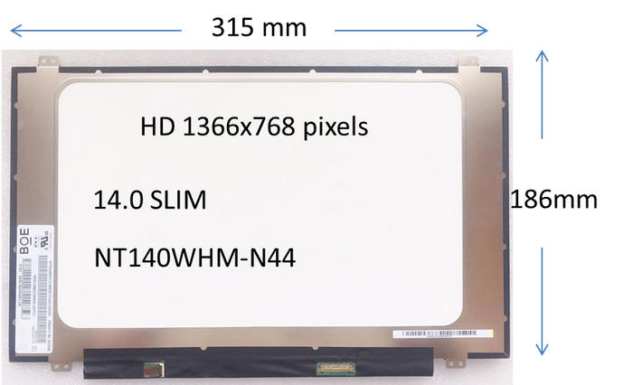 Pantalla Laptop 14.0 Led  SLIM 30 PINES IPS HD BD Sg Nanoedge