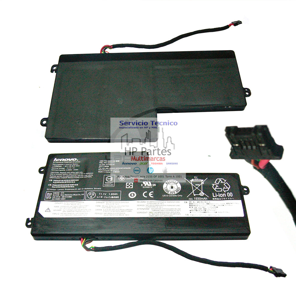 BATERIA LENOVO THINKPAD X240 ORGINAL 3 CELDAS NEGRO INTERNA 45N1108, 45N1773, 121500143, 121500144, 45N1109, 45N1110