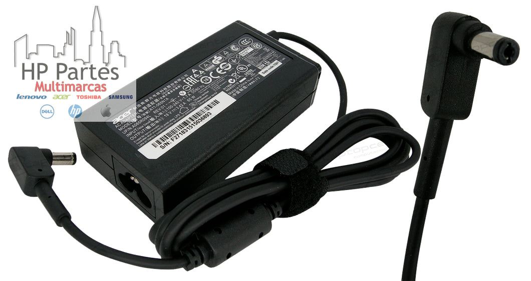 Cargador ACER ORIGINAL 65W 19V 3.42A punta 5.5 x 1.7mm