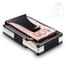 Cargar imagen en el visor de la galería, Tarjetero billetera de la fibra de carbono de aluminio RFID Minimalista
