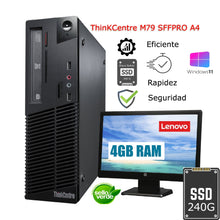 Cargar imagen en el visor de la galería, PC LENOVO M79  PRO A4 8GB SSD 240 / 500GB /W11 Monitor 19 Reacondicionado
