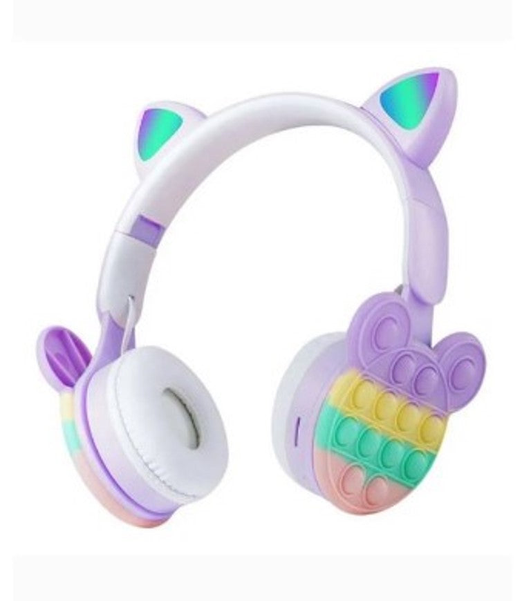 Audifonos Gatito Bluetooth Micrófonofono Pop It