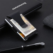 Cargar imagen en el visor de la galería, Tarjetero billetera de la fibra de carbono de aluminio RFID Minimalista
